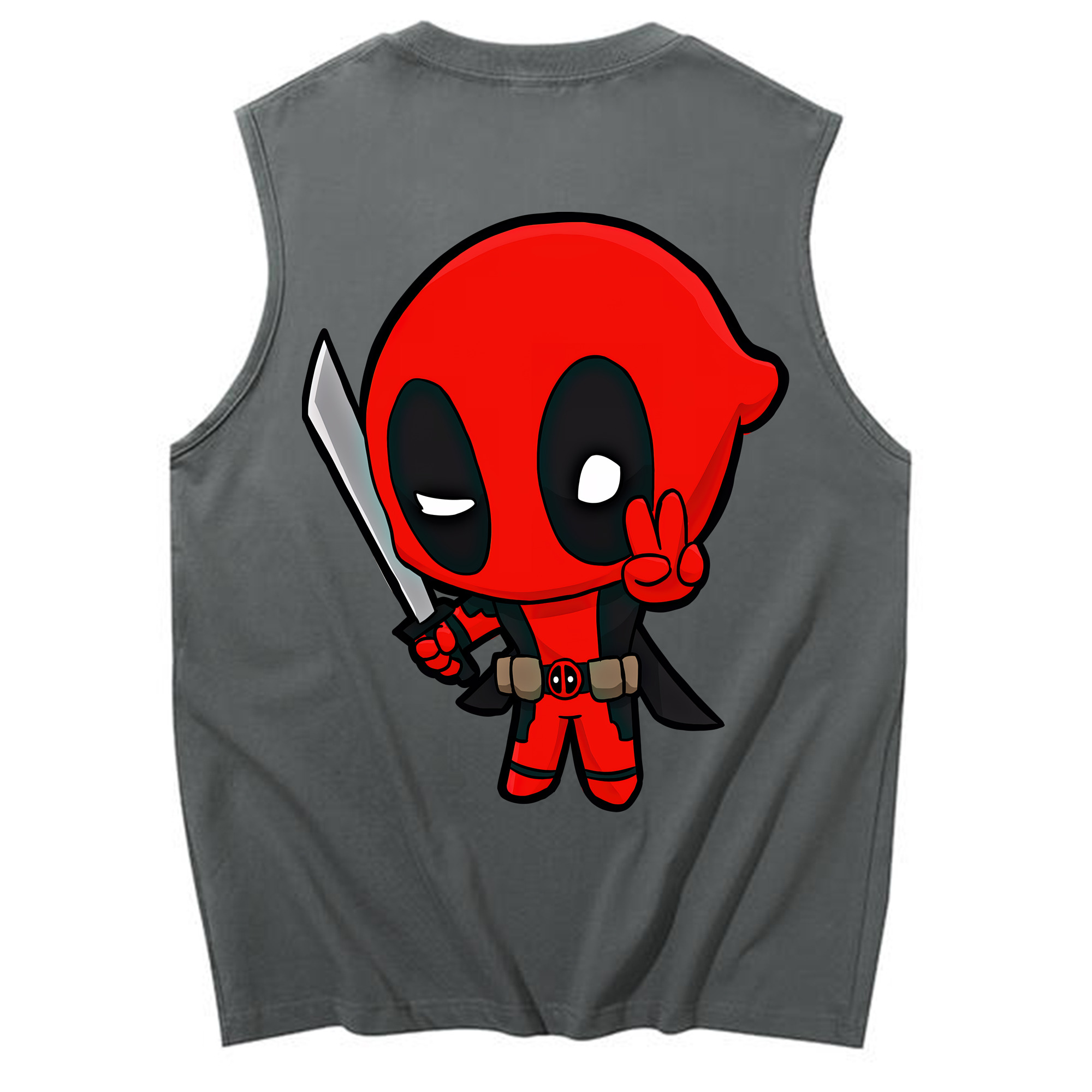 （画像用） Deadpool デッドプール コットン100％タンクトップ（背面プリント）